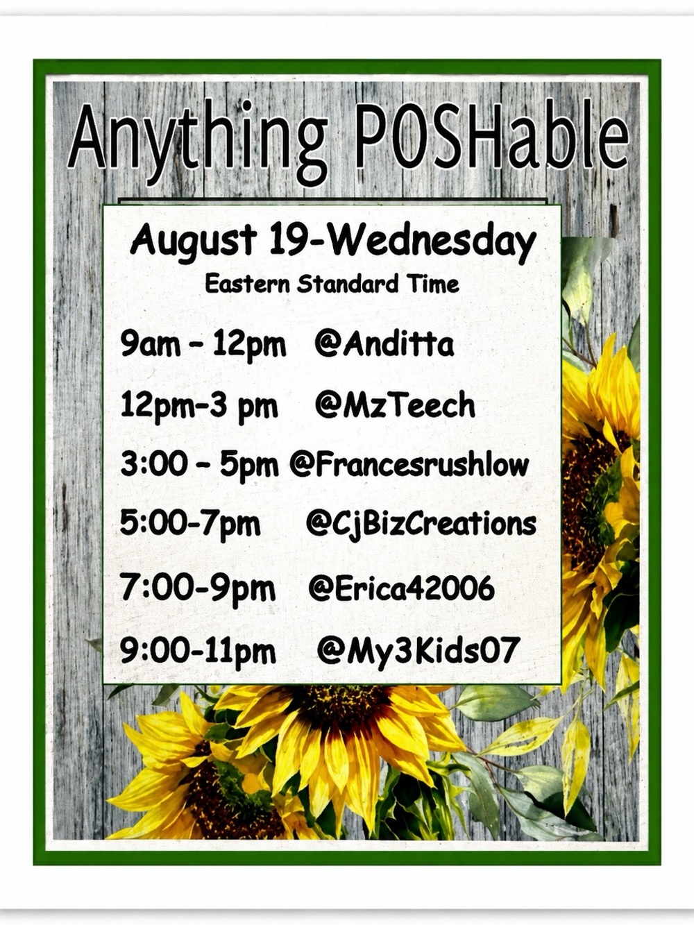 Anything Poshable , and any other shows! Telling like it is ! @frances.rushlow